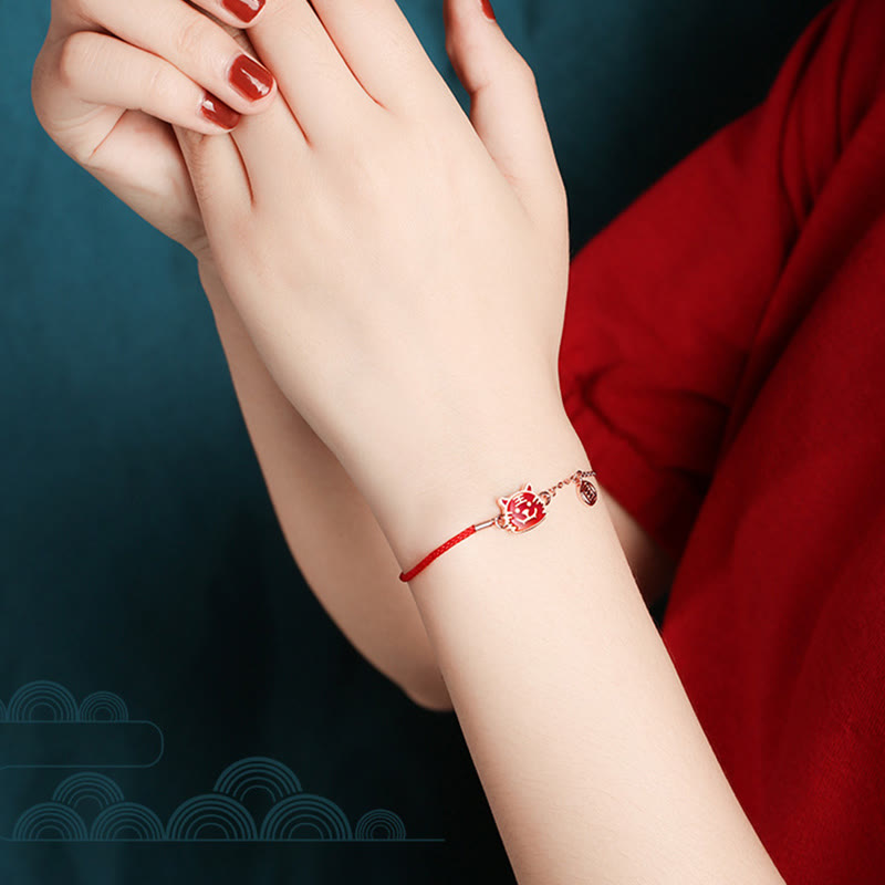 925 Sterling Silver Chinese Zodiac Luck Protection Red String Bracelet