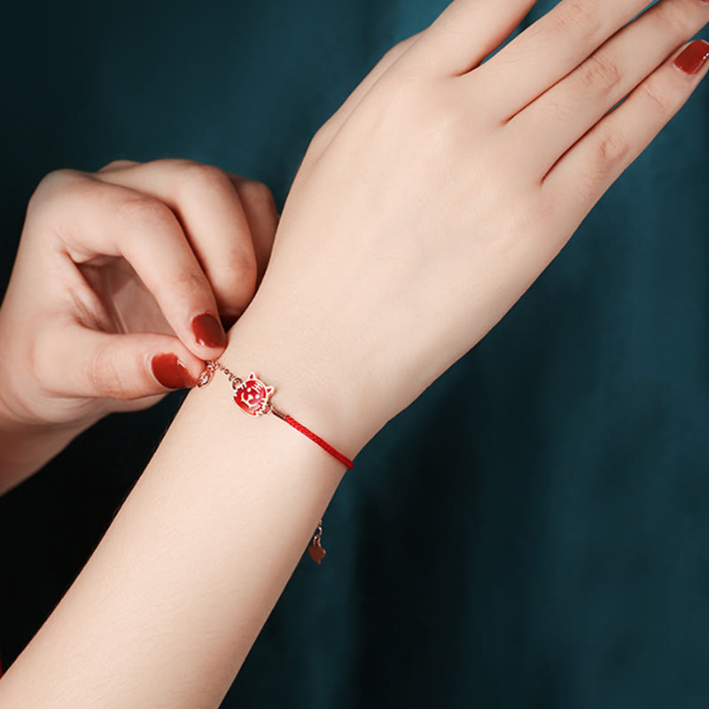 925 Sterling Silver Chinese Zodiac Luck Protection Red String Bracelet