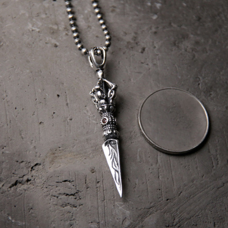 925 Sterling Silver Dorje Vajra Necklace | Spiritual Enlightenment