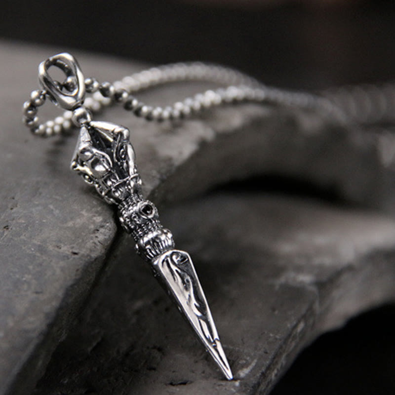 925 Sterling Silver Dorje Vajra Necklace | Spiritual Enlightenment