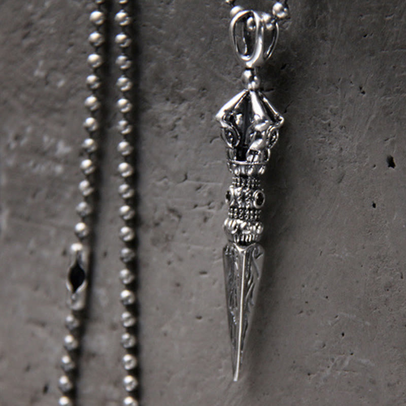 925 Sterling Silver Dorje Vajra Necklace | Spiritual Enlightenment
