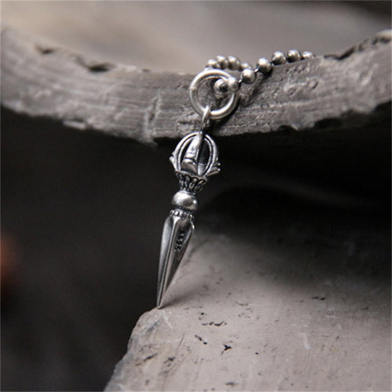 925 Sterling Silver Dorje Vajra Spiritual Power Necklace