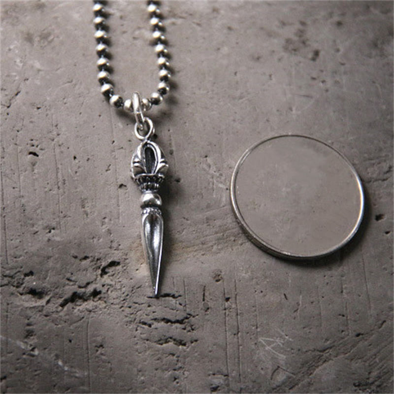 925 Sterling Silver Dorje Vajra Spiritual Power Necklace