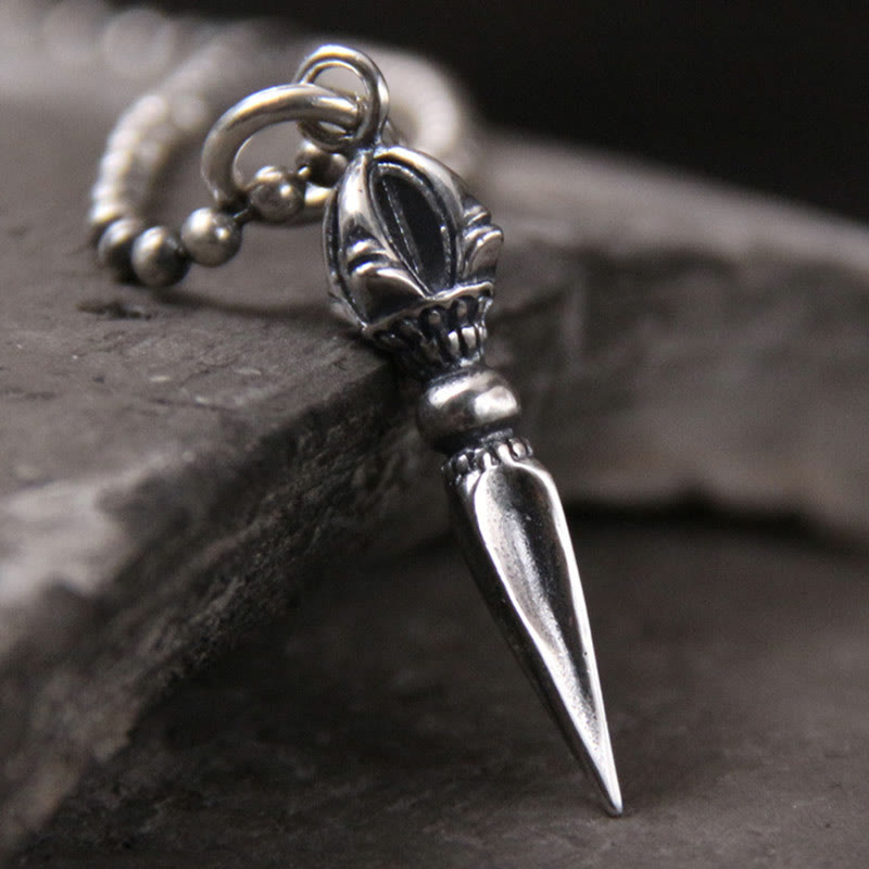 925 Sterling Silver Dorje Vajra Spiritual Power Necklace