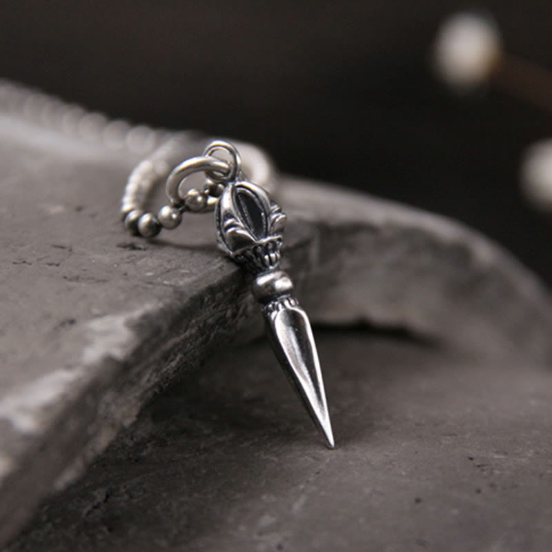 925 Sterling Silver Dorje Vajra Spiritual Power Necklace