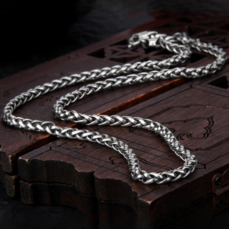 925 Sterling Silver Double Dorje Vajra Necklace Spiritual Strength