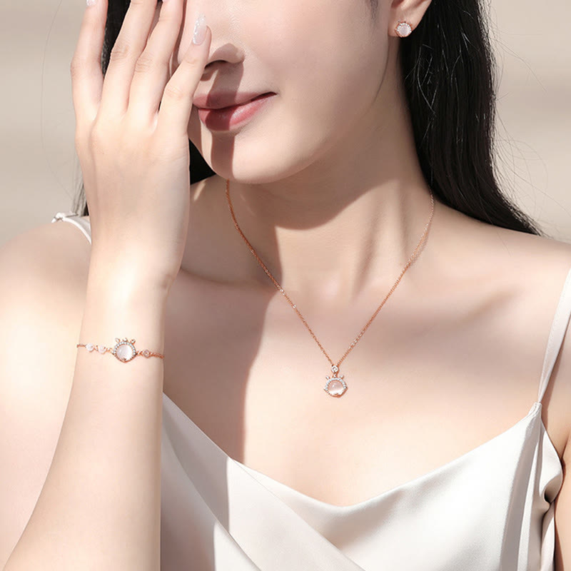 925 Sterling Silver Dragon Cat's Eye Protection Bracelet