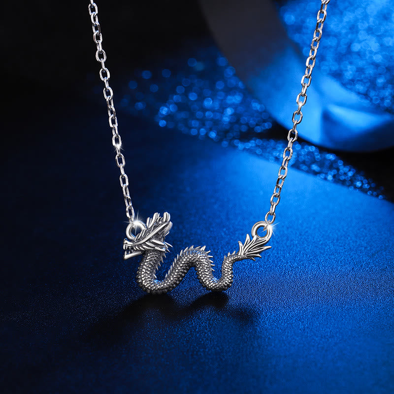 925 Sterling Silver Dragon Necklace | Protection & Strength