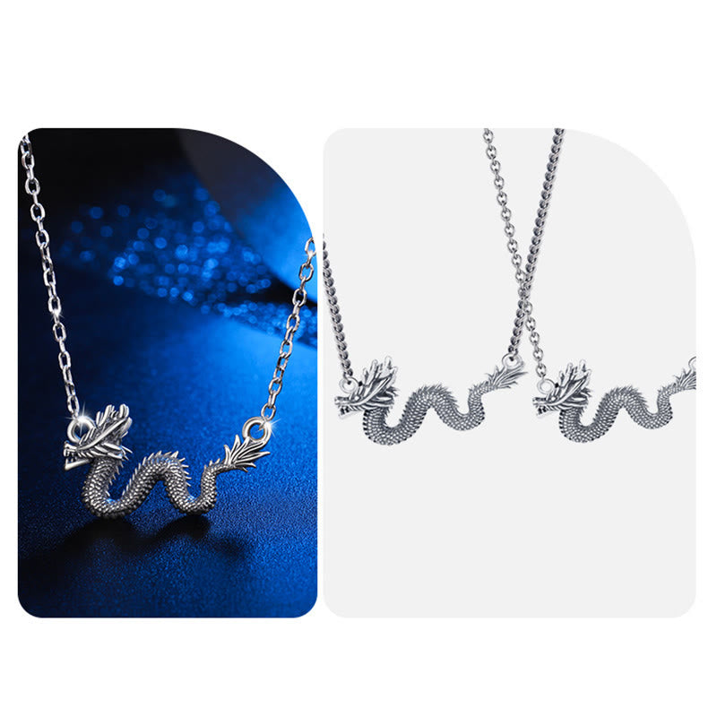 925 Sterling Silver Dragon Necklace | Protection & Strength