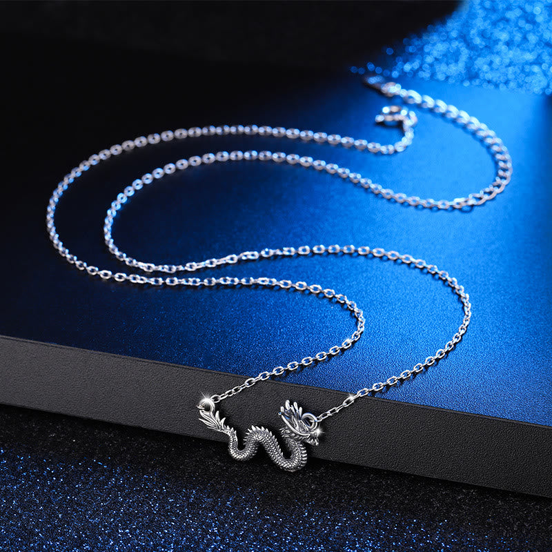 925 Sterling Silver Dragon Necklace | Protection & Strength