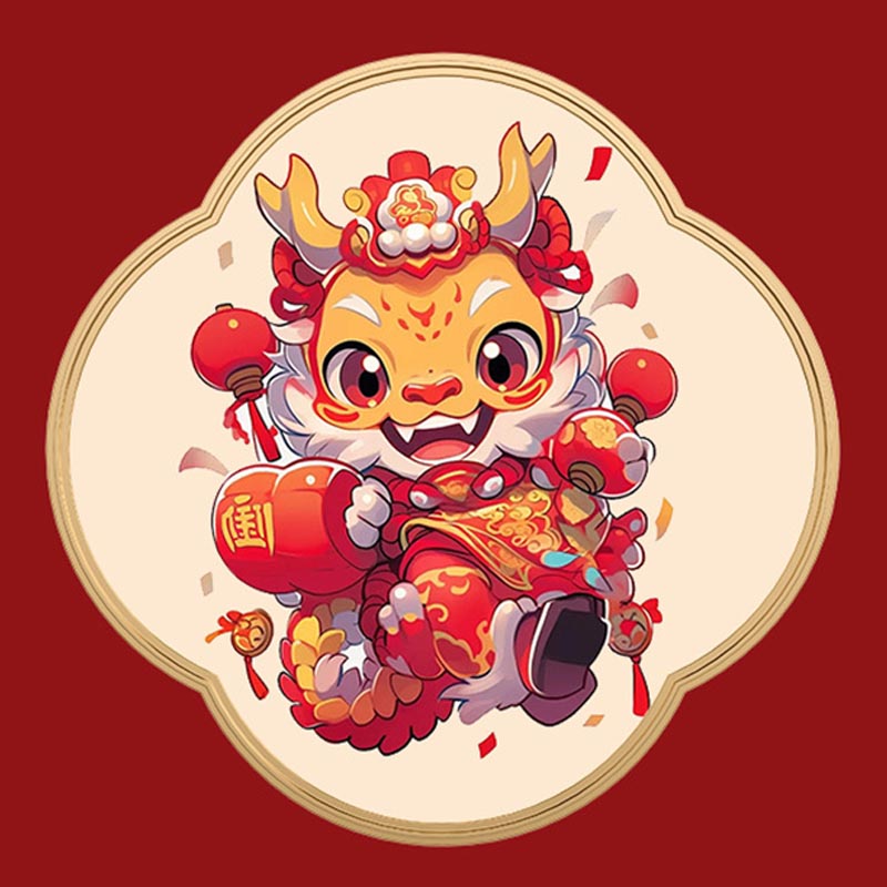 925 Sterling Silver Dragon Necklace with Red Zircon for Luck