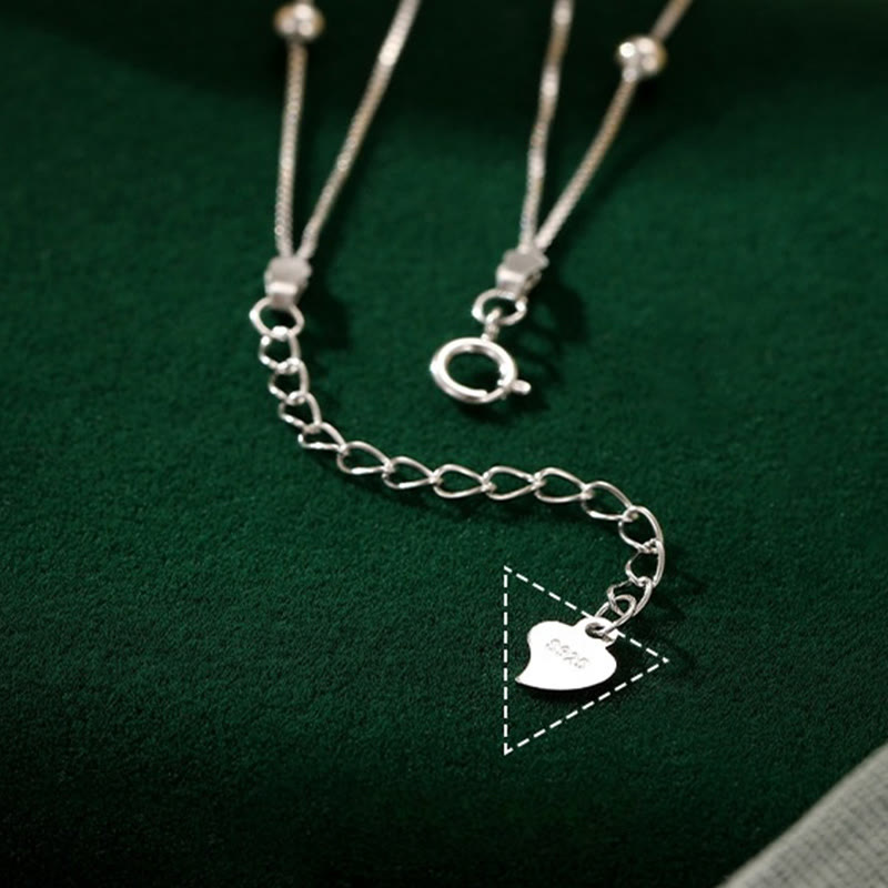 925 Sterling Silver Ginkgo Protection Anklet