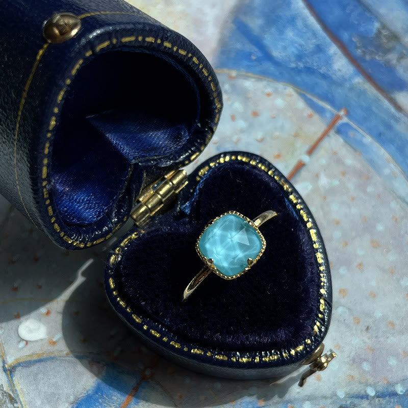 925 Sterling Silver Gold Plated Turquoise Protection Jewelry Set