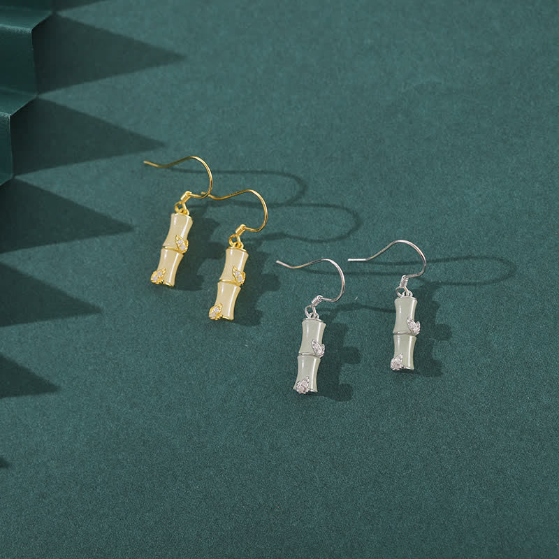 925 Sterling Silver Jade Earrings for Prosperity and Protection