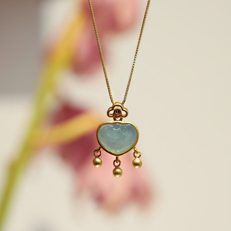 925 Sterling Silver Jade Necklace for Luck & Prosperity