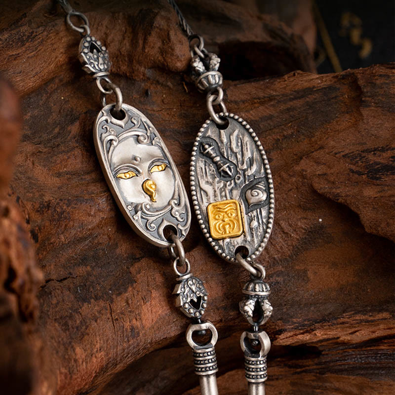 925 Sterling Silver Om Mani Padme Hum Necklace | Protection Chain