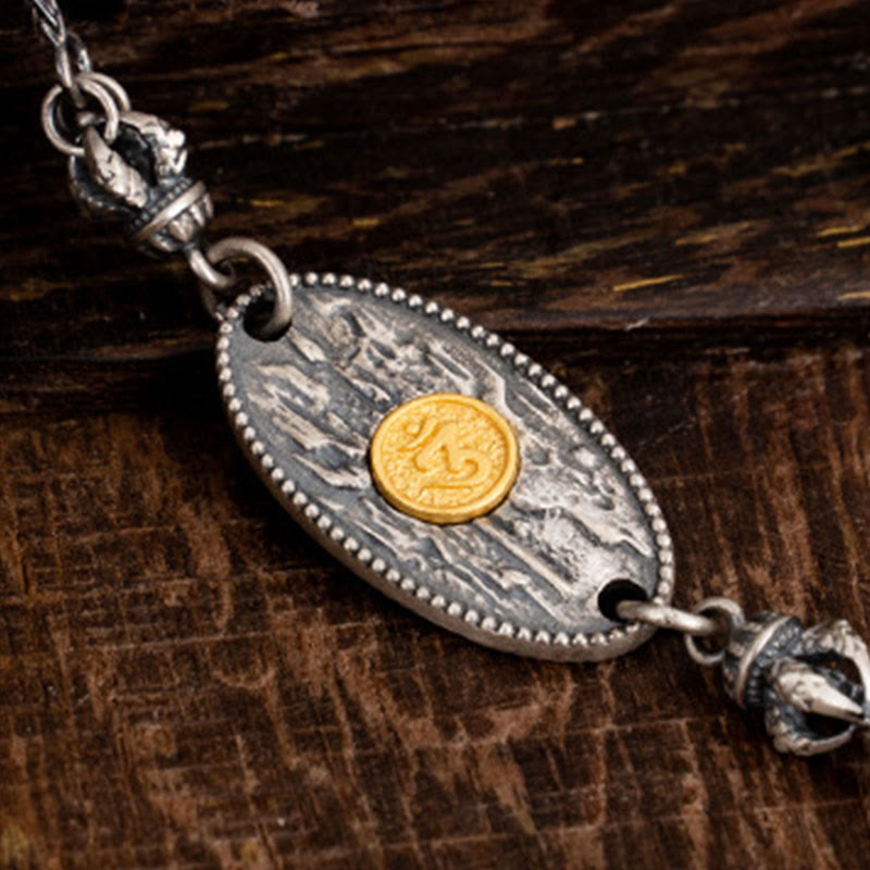 925 Sterling Silver Om Mani Padme Hum Necklace | Protection Chain