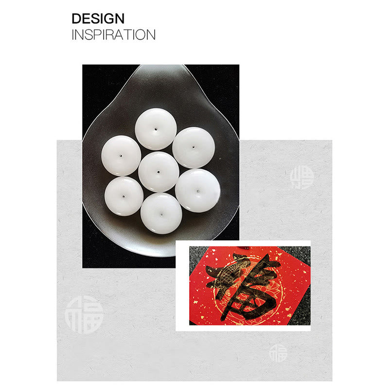 925 Sterling Silver Peace Buckle Chalcedony Fu Harmony Bracelet