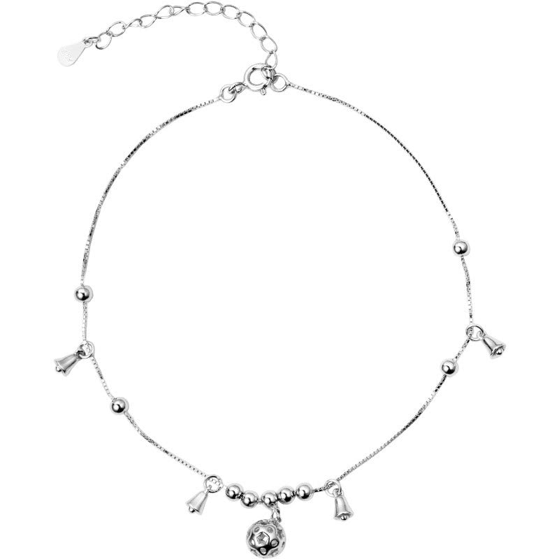 925 Sterling Silver Protection Bell Anklet