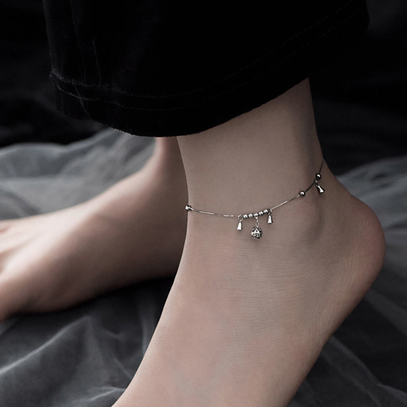 925 Sterling Silver Protection Bell Anklet