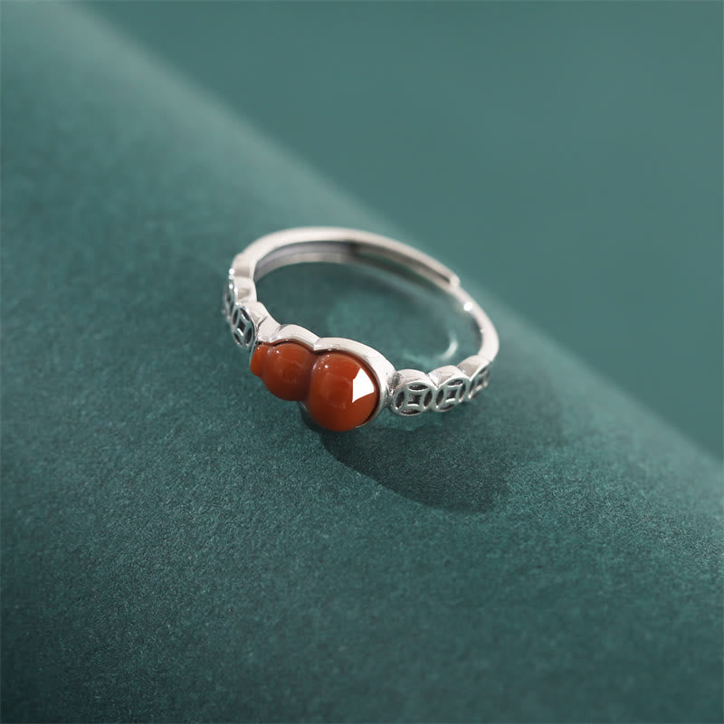 925 Sterling Silver Red Agate Ring for Self-Acceptance