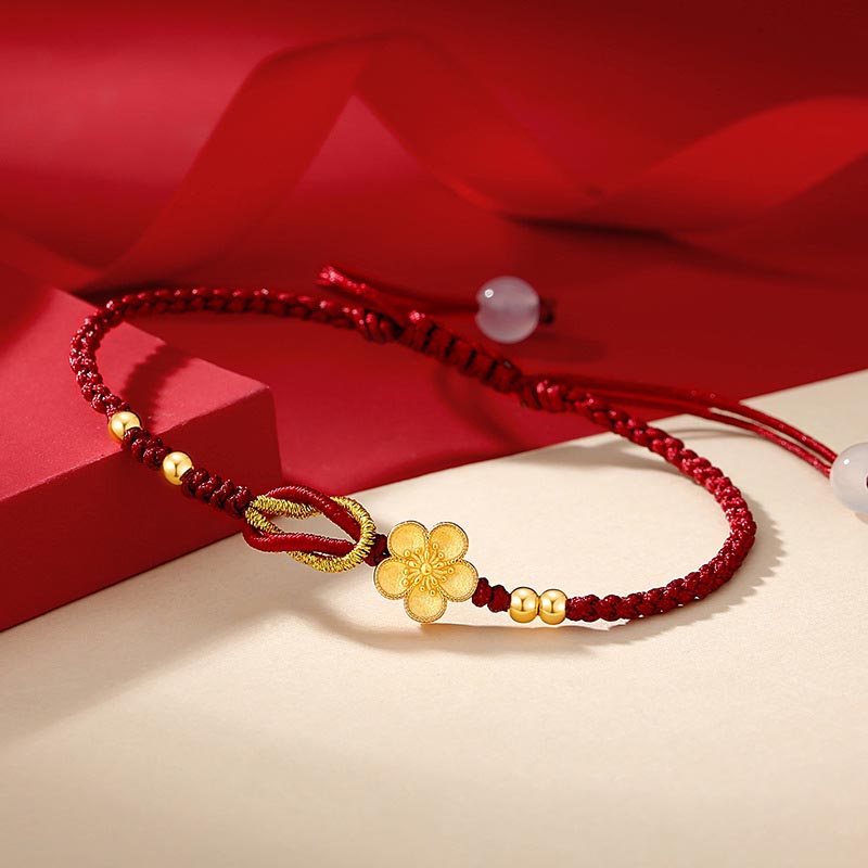 925 Sterling Silver Sakura Chalcedony Luck Bracelet