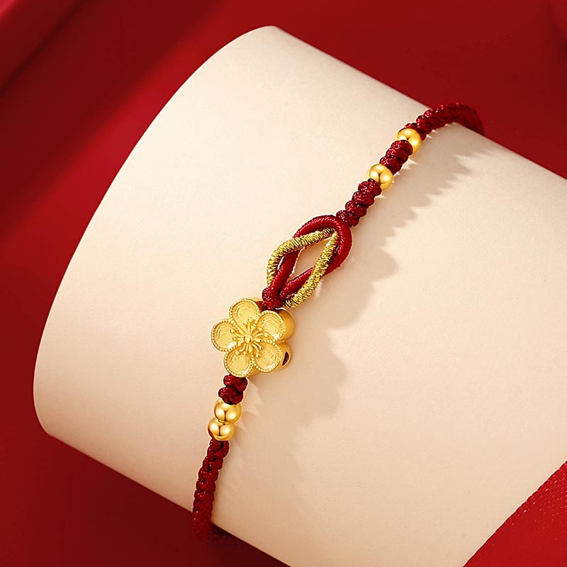 925 Sterling Silver Sakura Chalcedony Luck Bracelet