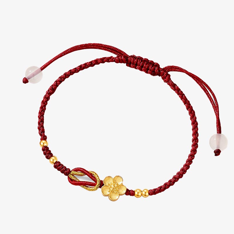 925 Sterling Silver Sakura Chalcedony Luck Bracelet