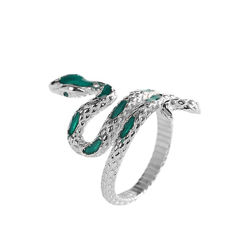 925 Sterling Silver Snake Blessing Ring