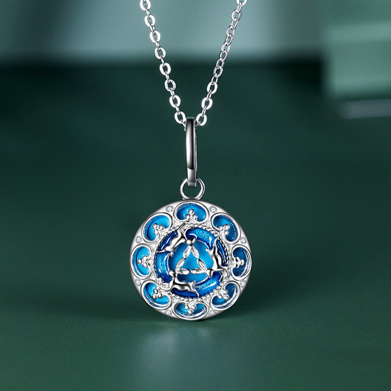 925 Sterling Silver Turquoise Balance Necklace Pendant