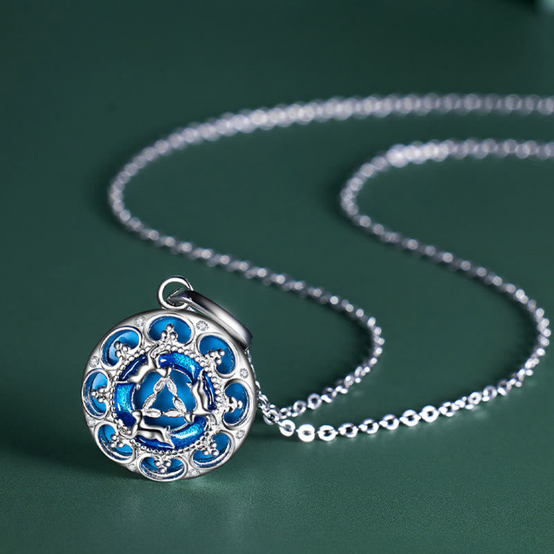 925 Sterling Silver Turquoise Balance Necklace Pendant