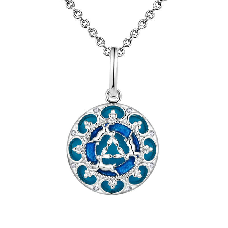 925 Sterling Silver Turquoise Balance Necklace Pendant