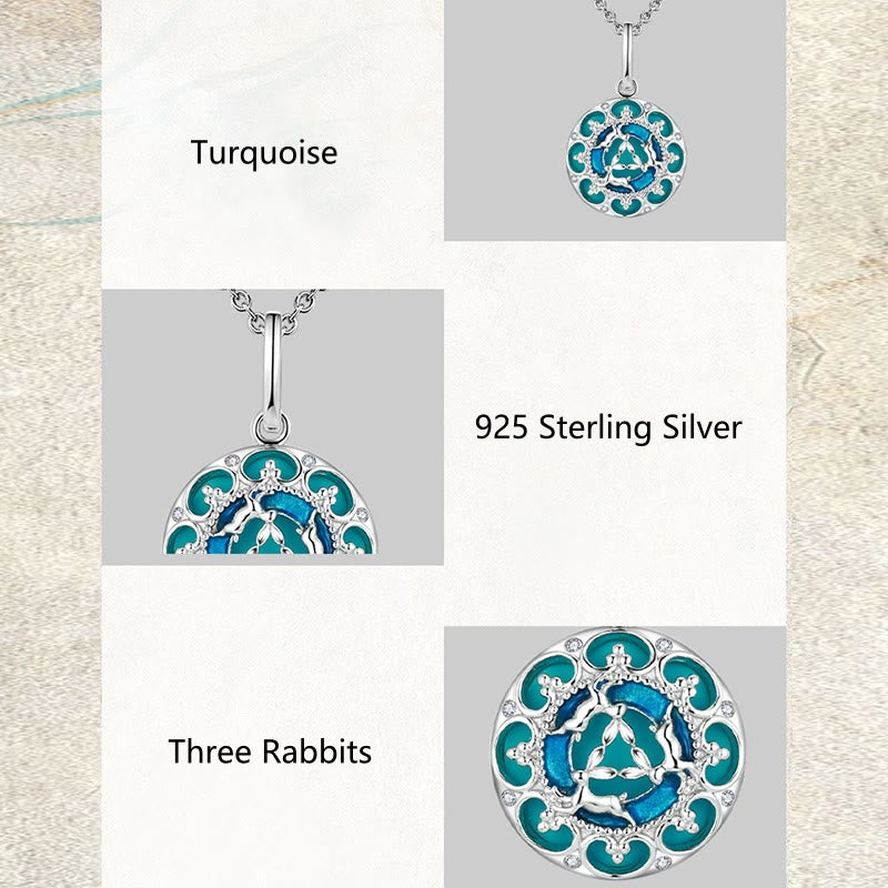 925 Sterling Silver Turquoise Balance Necklace Pendant