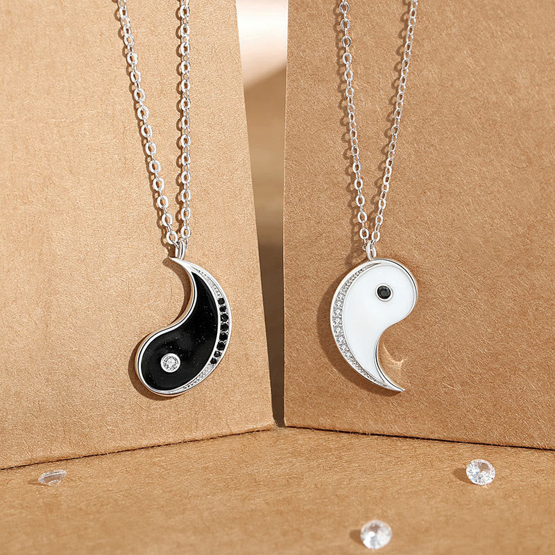 925 Sterling Silver Yin Yang Harmony Necklace Pendant