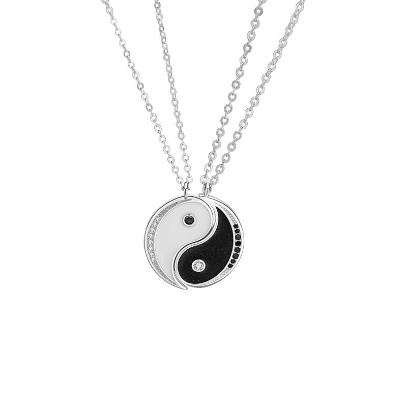 925 Sterling Silver Yin Yang Harmony Necklace Pendant