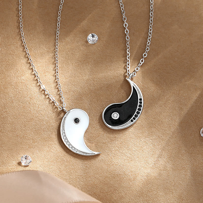 925 Sterling Silver Yin Yang Harmony Necklace Pendant