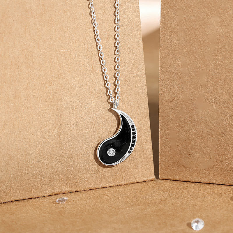 925 Sterling Silver Yin Yang Harmony Necklace Pendant