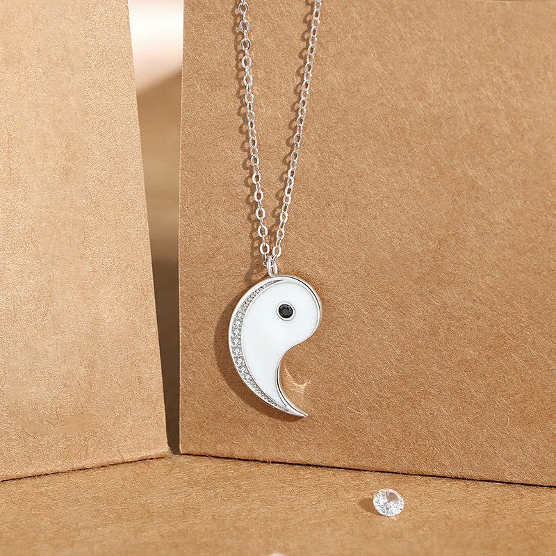 925 Sterling Silver Yin Yang Harmony Necklace Pendant