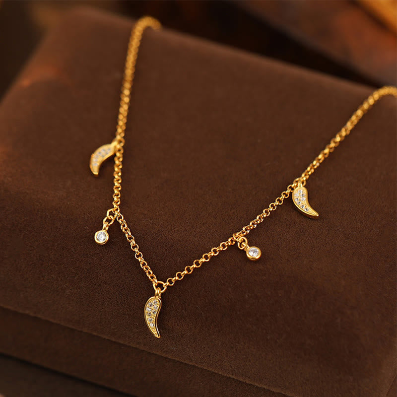 925 Sterling Silver Zircon Protection Spiritual Anklet Charm