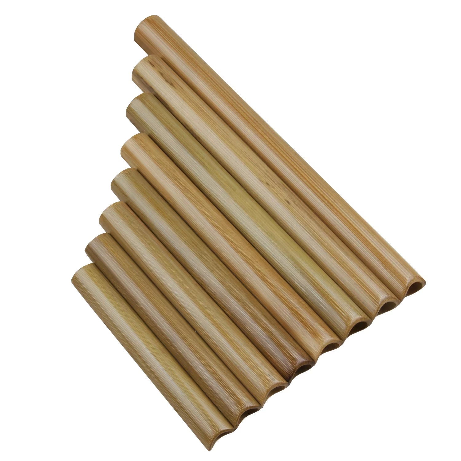 Brown 8 Pipes Pan Flute Small Size Original Color Pan Pipe Chinese Musical Instruments Traditional Handmade Woodwind Instrument