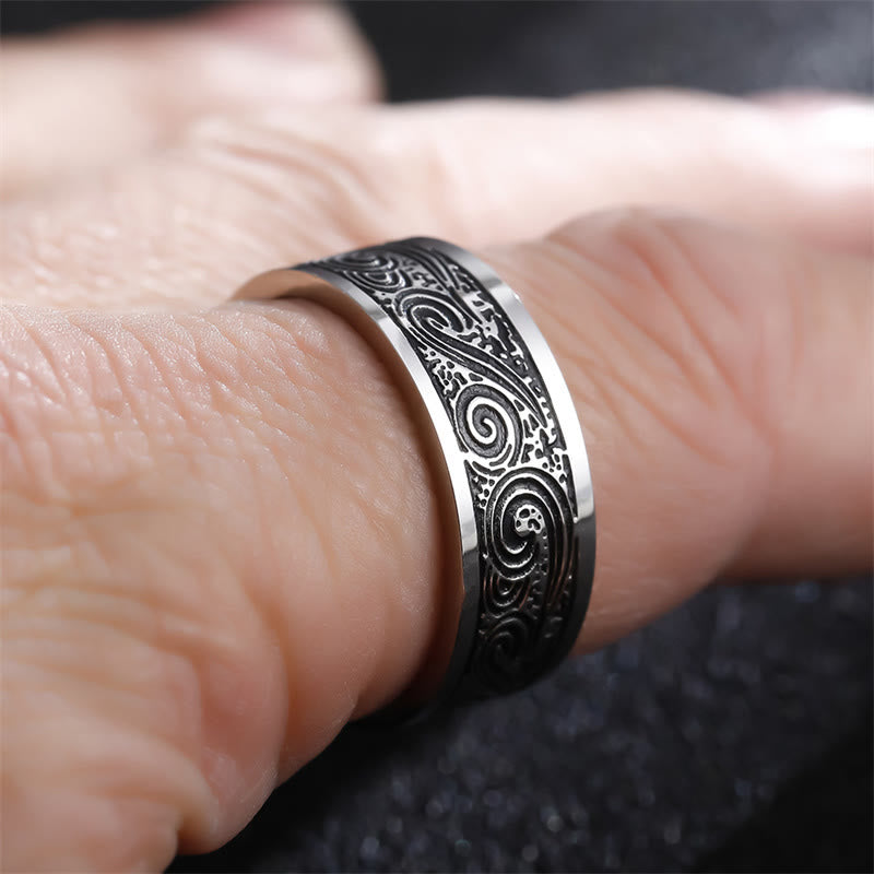 8mm Titanium Steel Balance Ring for Spiritual Clarity