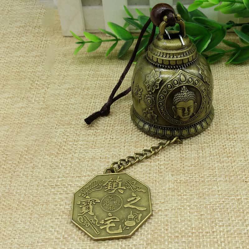 Feng Shui Zinc Alloy Hanging Chime Bell for Zen Decor