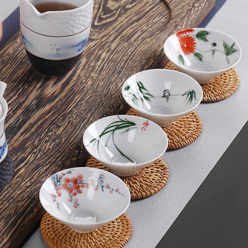 Vintage Ceramic Kung Fu Tea Cup | Zen Decor 60ml