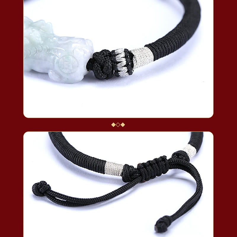 Natural Jade PiXiu Luck Prosperity Bracelet 14-26cm