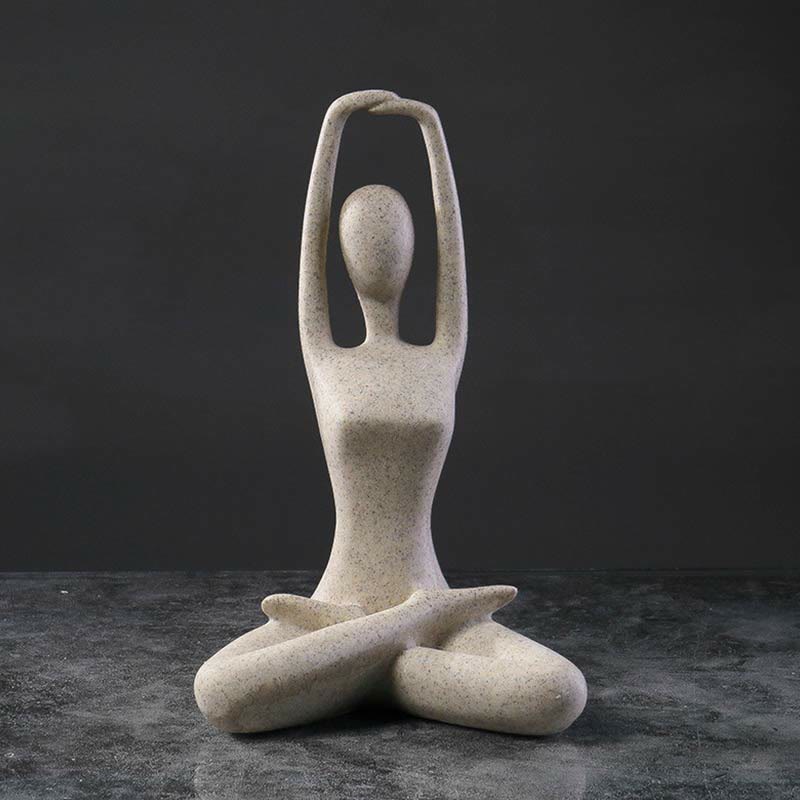 Abstract Yoga Meditating Resin Buddha Statue Decoration
