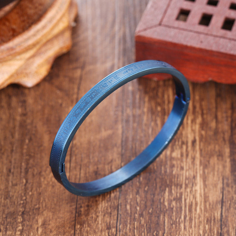 Unisex Titanium Steel Blessing Bracelet for Spiritual Balance