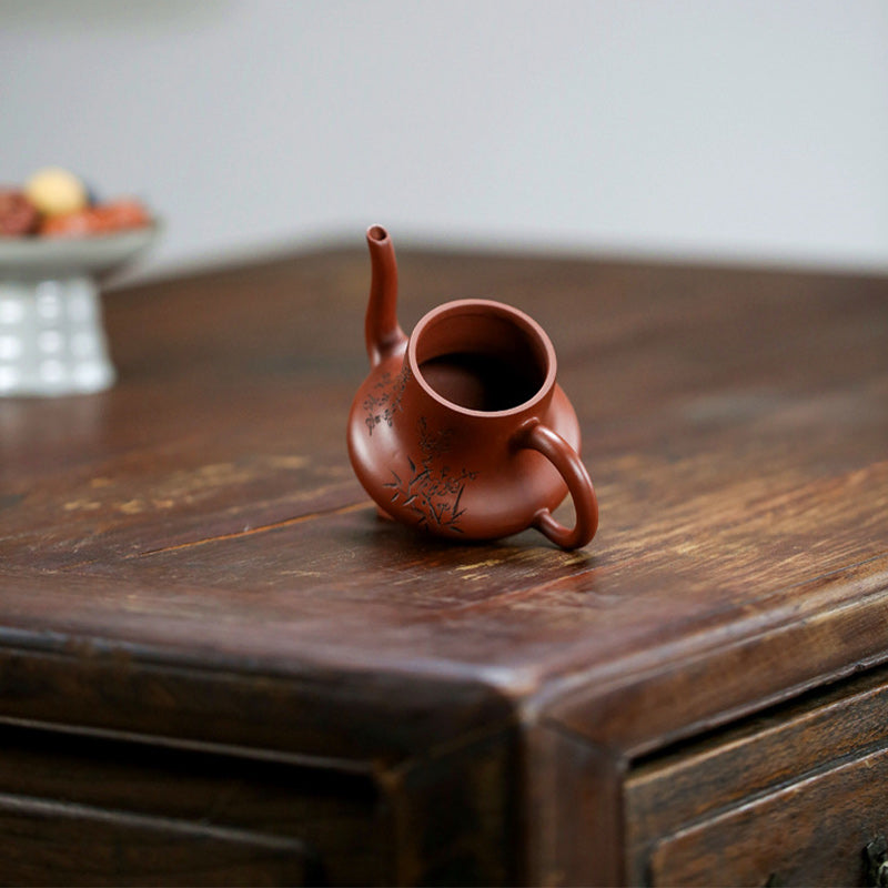 Vintage Purple Clay Kung Fu Teapot 130ml Zen Decor