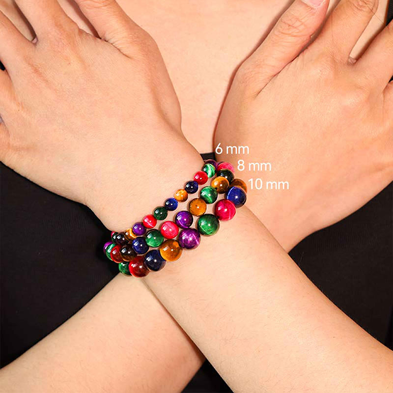 10mm Tiger Eye Courage Bracelet for Strength & Protection