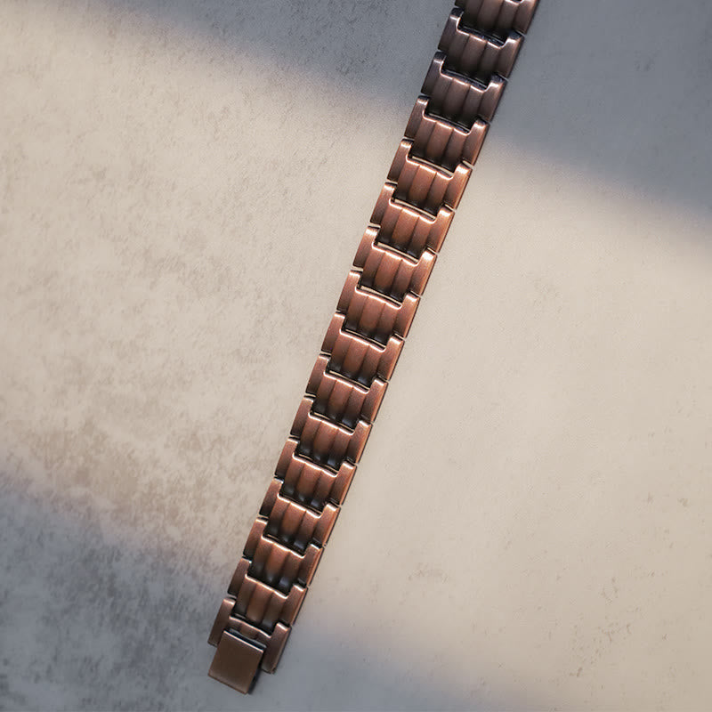 Vintage Magnetic Copper Cuff Bracelet for Spiritual Healing