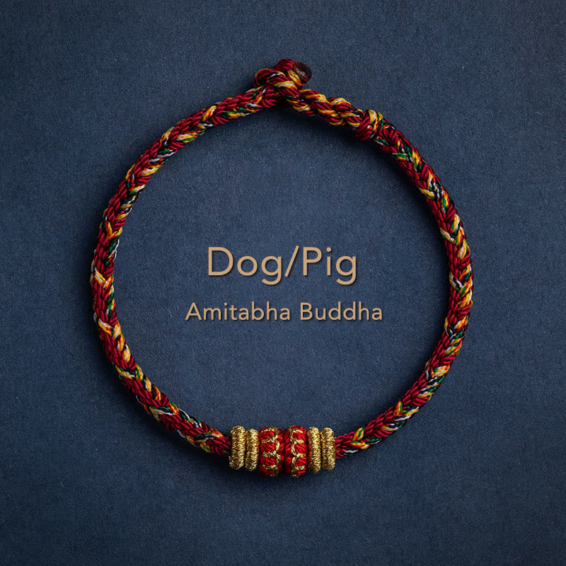 Handmade Chinese Zodiac Red String Bracelet for Luck & Strength